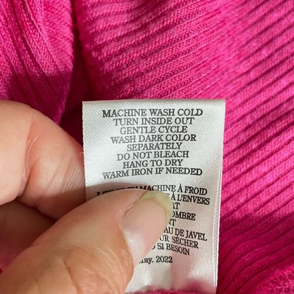 Z Supply Raspberry Ribbed Knit Sleeveless Swing Dress Beach Coverup XL #WW - Picture 8 of 9